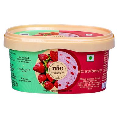 As Per Requirement Oval Strawberry Ice Cream Packaging Container