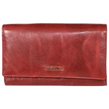 Different Available Trendy Red Genuine Leather Rfid Wallet