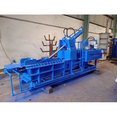 Blue Semi Automatic Hydraulic Baling Press For Waste Paper