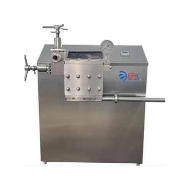 Silver Stainless Steel Milk High Pressure Homogenizer Machine