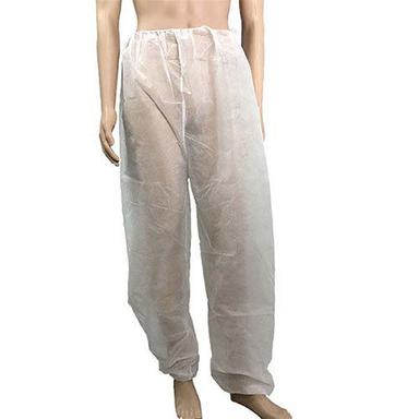 White Nonwoven Disposable Full Trousers