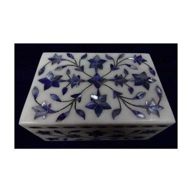 Indian Mother Of Pearl Inlay Jewelry Box For Home Decor - Color: White