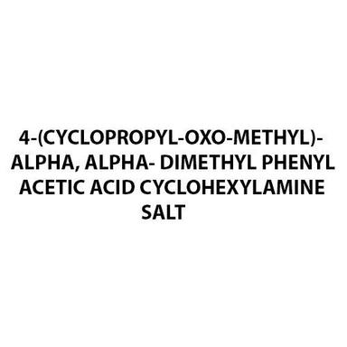 4-(Cyclopropyl-Oxo-Methyl)-Alpha, Alpha- Dimethyl Phenyl Acetic Acid Cyclohexylamine Salt Application: Industrial