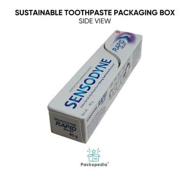 Sustainable Toothpaste Monocarton Packaging Box Multi-Color Print With Lamination - Color: Multicolour