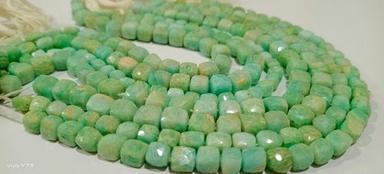 Natural Amazonite Faceted Box Shape 6 to 8mm Beads Strand 14''Long