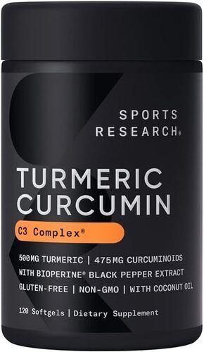 Sports Research Turmeric Curcumin C3 Complex - Softgels 120 Count