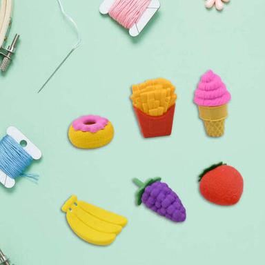 3D FOOD FANCY & STYLISH COLORFUL ERASERS