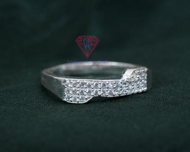 925 Sterling Silver White Cubic Zircon Silver Plated Ring