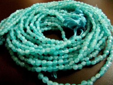 Natural Russian Amazonite Faceted Coin Shape 4mm Sold Per Strand 3'' Long