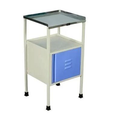 White Hospital Bedside Table Ss Top