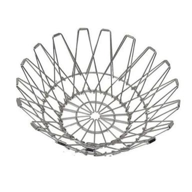 Silver Foldable Fruit Basket