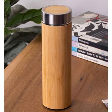Brown Personalized Bamboo Thermo Bottles