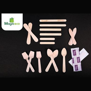 Wooden Cutlery - Color: Off White