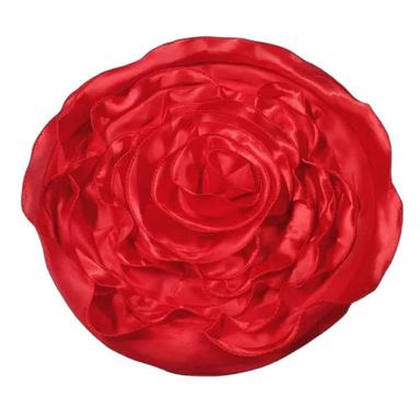 Rose Design Satin Cushion Covers - Dimensions: 16X16 Inch Inch (In)