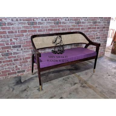 Rattan Cane wooden 2 seater sofa chair