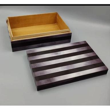 Strip Design Resin Mdf Jewellery Box - Size: 7.50X4.50X2 (Lxwxh) Inch