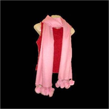 Pink Pashmina with Pom Poms