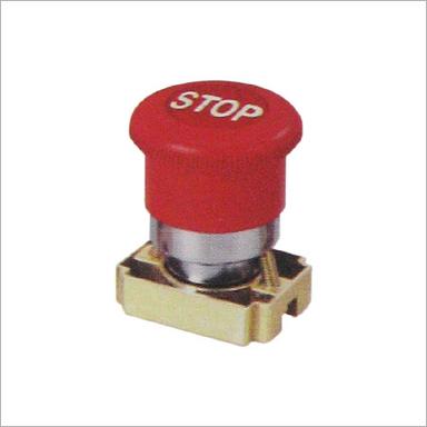 Red Panel Mounted High-Efficiency Shock Proof Electrical Round Mushroom Button