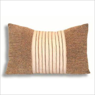 Brown Cotton Flax And Chennile Cushion Cover