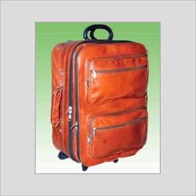 Various Colors Are Available Plain Leather Trolley Bag