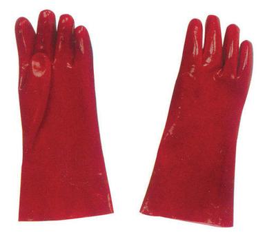 Red Pvc Coated Full Fingered Gloves