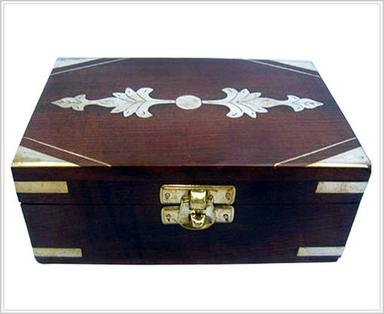 Brass Inlaid Jewelry Box