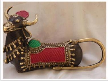 Decorative Brass Nandi Statue