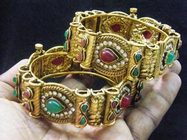 Kundan Polki Cz Bangle Bracelet Kada