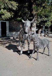 Twin Zebra Sculpture