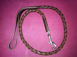 Leather Oilpullup Knitted Dog Lead