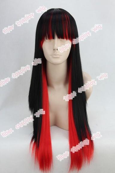 Black Red Undertone Two Tone Costume Cosplay Wigs