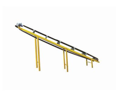 Metal And Rubber Roller Belt Conveyor System