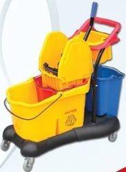 Double Bucket Mop/Wringer Trolley