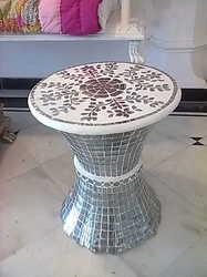 Glass Inlay Stool