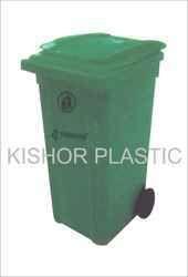 Plastic Industrial Waste Bin With Wheels Injection Moulded