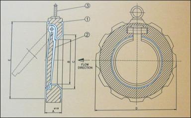 Fep/Pfa Lined Wafer Type Swing Check Valve