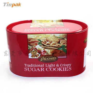 Decorative Oval Cake Tin Container