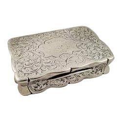 Silver Engraved Jewelery Box