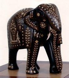 Bone Inlaid Trunk Down Elephant