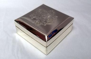 Silver Plated Jewelry Box (Ring Box)