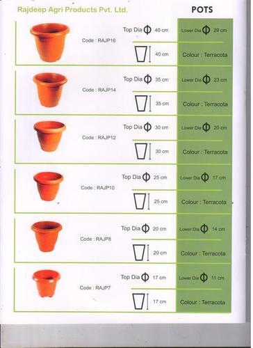  फ्लावर प्लास्टिक पॉट्स 