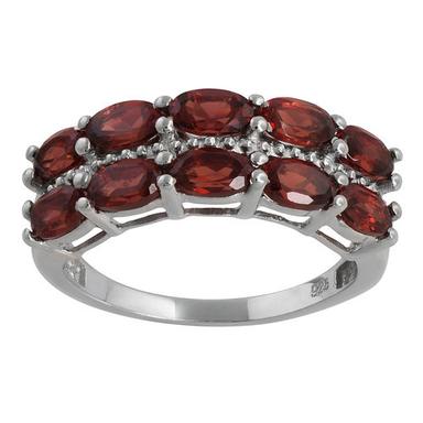 Latest Charming Jewelry Women Garnet Gemstone 925 Sterling Silver Ring