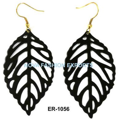 Black Finish Iron Earring