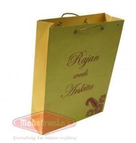 Manual Golden Metallic Sheet Paper Bag