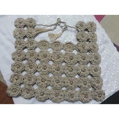 Crochet Golden Floral Saree Blouse