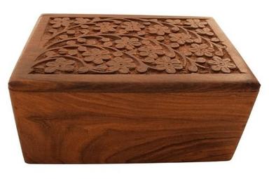 Decorative Sheesham Wooden Box Urn