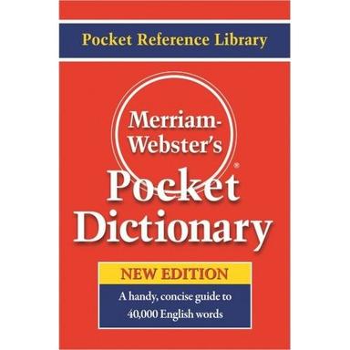 Merriam Webster Pocket Dictionary Book