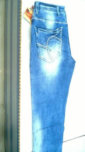Contrast Blue Denim Jeans For Men