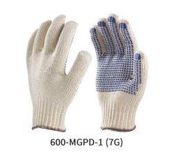 Light Fabrication Knitted Seamless Gloves With Pvc Dots