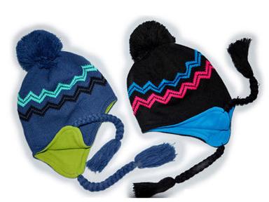 100% Acrylic Winter Knitted Hat And Cap For Girls